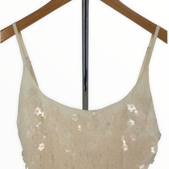 Zara Cream Daisy 3D Appliqué Cami Strap Bodysuit Floral Snap Buttons size M - Picture 3 of 13